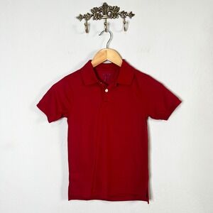 The Children's Place Classic Red Polo Uniform Shirt Kids Size S 5/6 Short Sleeve